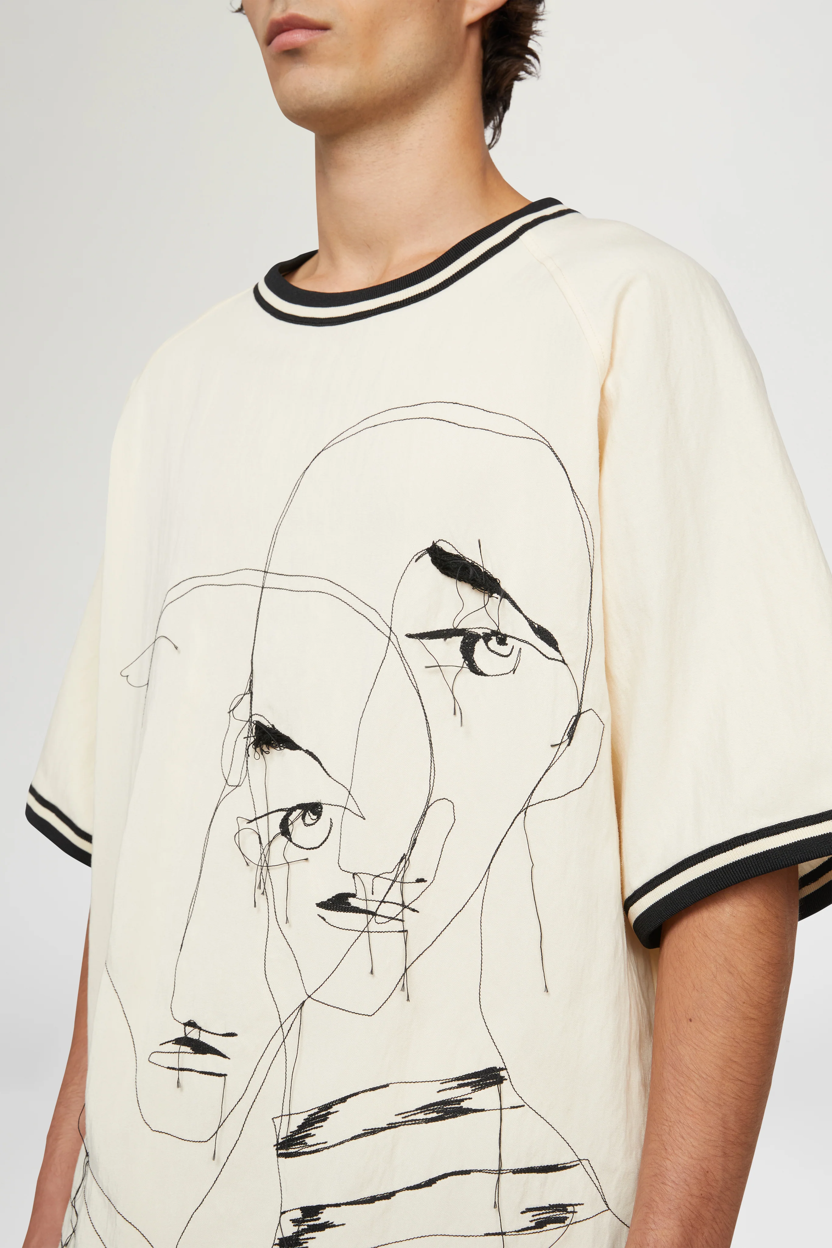 Cream Cotton T-shirt - Image 6