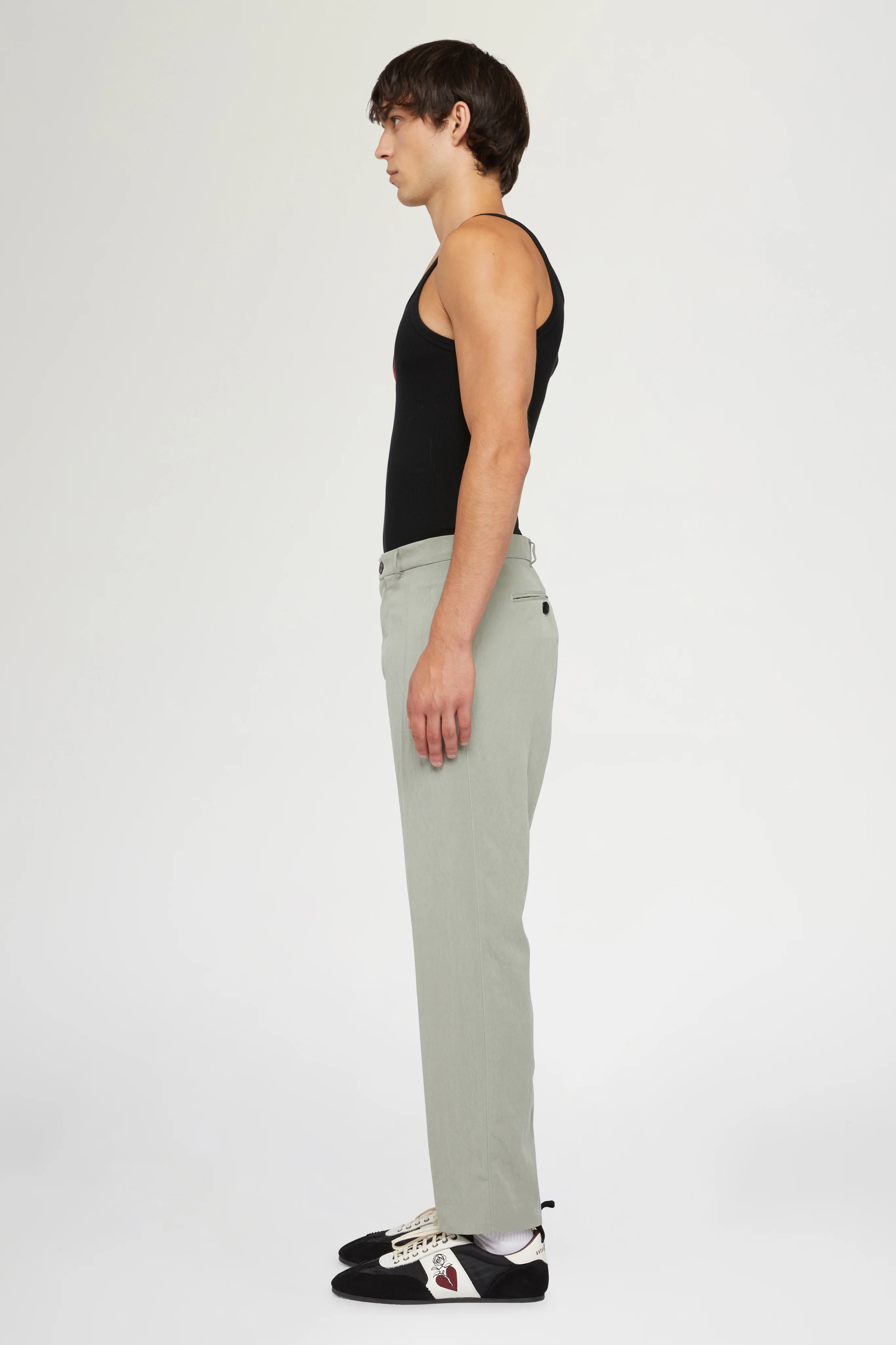 Sage Green Straight-Leg Trousers - Image 4