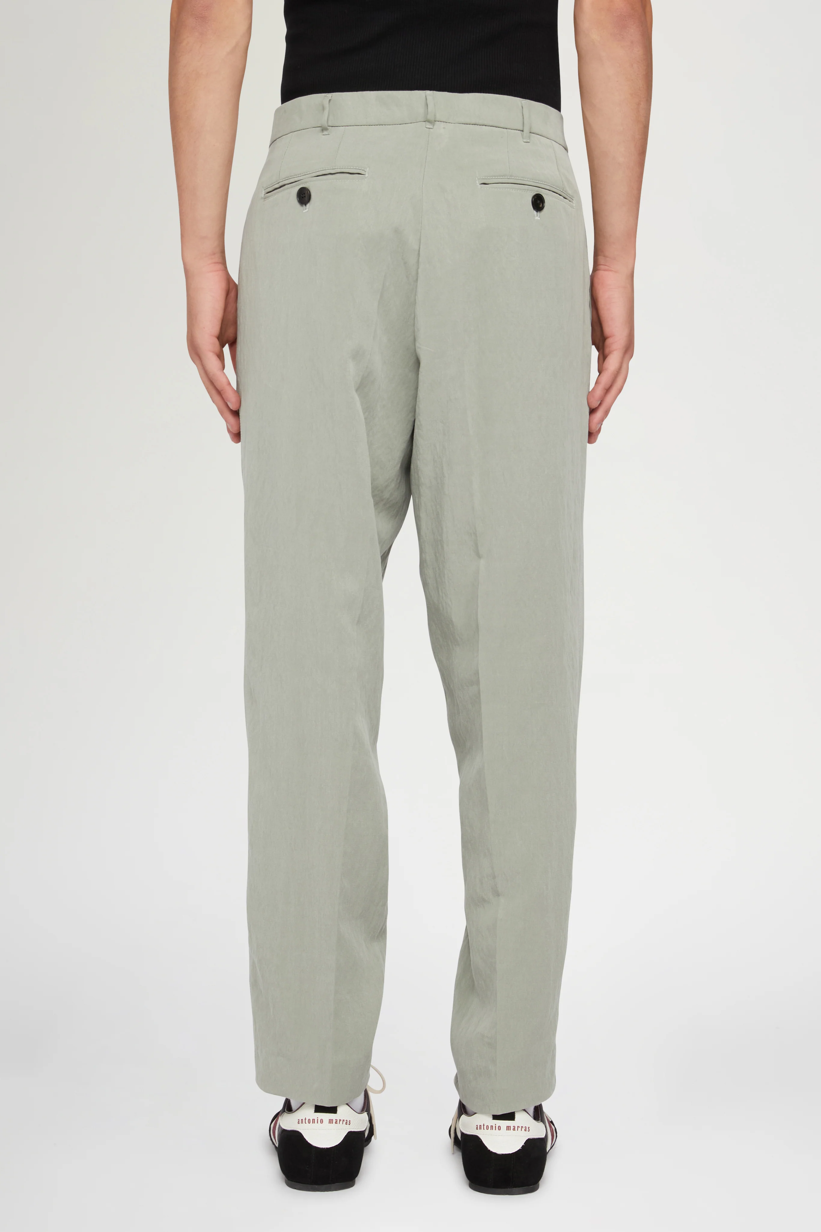 Sage Green Straight-Leg Trousers - Image 6