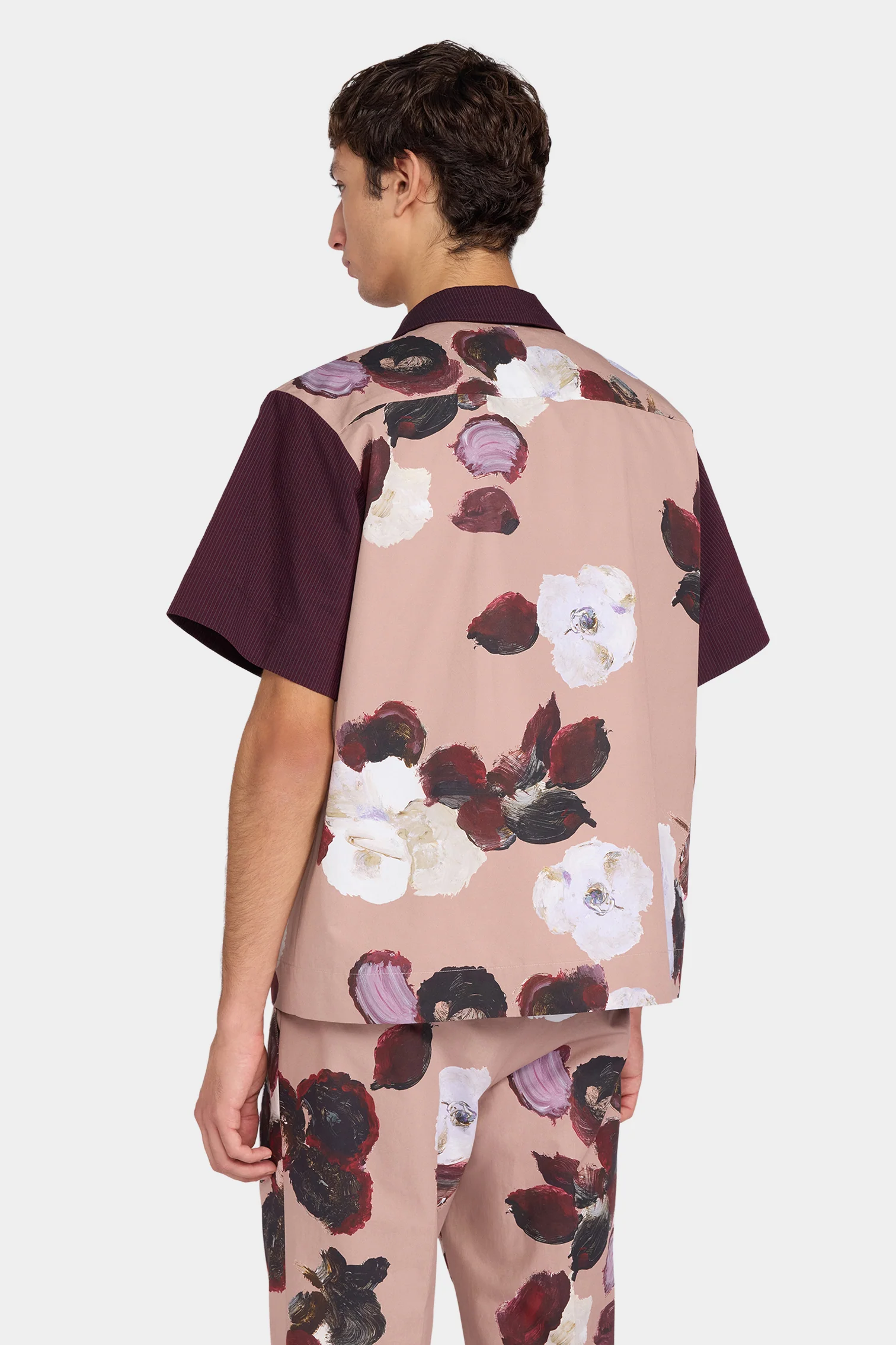 Rose Print Boxy Shirt - Image 3